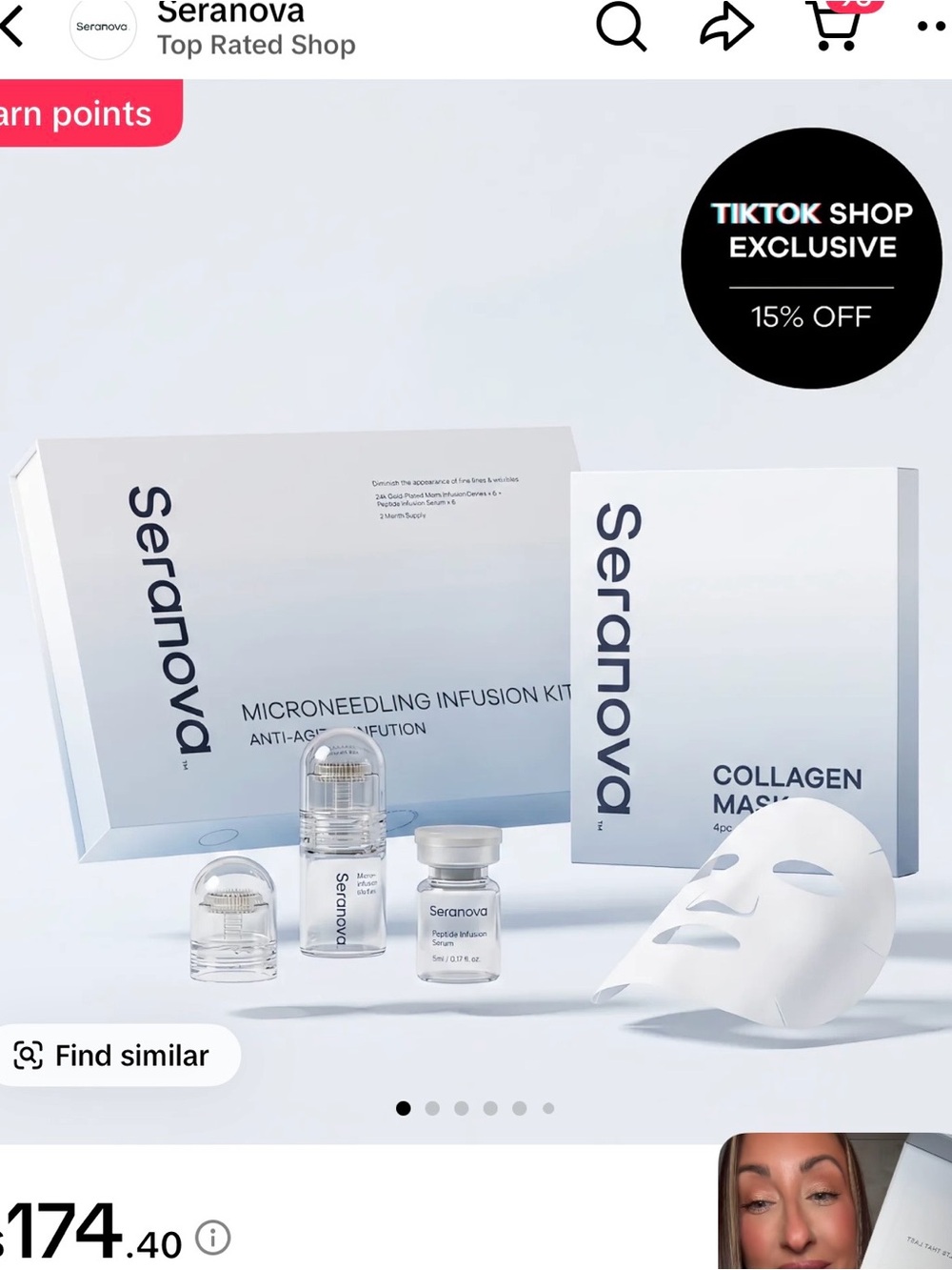 Microneedling Infusion Kit & Collagen Mask — White
